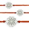 Lotus Charm Rakhi Bracelet Indian Rakhi Bracelet Desi Favors Rakhi for Raksha Bandhan Handcrafted Rakhi for Brother Bhaiya Bhabhi Bracelet with Ties